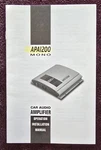 Clarion APA1200 Operation Installation Manual * 17 Pages. Fixed Price $19.90.