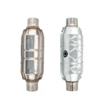 Catalytic Converter 2.5" Inlet Outlet Universal-fit W/heat Shield Epa OBD2 2PC. Fixed Price $58.99.