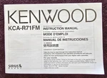 Kenwood KCA-R71FM Oem Instruction Manual 90 Pages English & 3 Other Languages. Fixed Price $22.90.