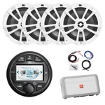 Jbl Marine Am/fm/wb Receiver, 4X 6.5" 180W White Speakers, Amplifier W/kit. Fixed Price $783.99.