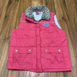 Y2K Roxy Pink Puffer Vest Fur Lined Collar Full Zip Surf 2000 Women Medium. Fixed Price $19.99.