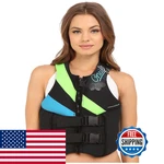 O'neill Oneill Womens Siren Uscg Life Vest Black/dayglo/turquoise 10. Fixed Price $132.74.
