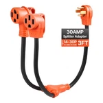 Vevor Y Splitter Adapter Cord Amp 240V Nema 14-30P To 14-30R/14-50R. Fixed Price $33.99.
