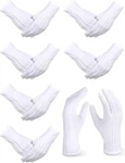 Satinior 6 Pairs White Gloves For Men Usher Pallbearer Parade Nylon Costume. Fixed Price $15.63.