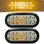 6" Oval Led Recessed Amber Strobe Light/clear Lens, 24 Dot/sae Approved &.... Fixed Price $64.55.