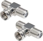Coaxial Cable Splitter, Tv In 1 Out 2-PACK F Type Pack, Silver. Fixed Price $9.52.