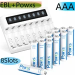 Powxs Aaa Nimh Rechargeable Batteries Pack, Optional 8-SLOT Lcd Charger. Fixed Price $24.59.