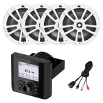 Marine Bluetooth Receiver, 4X 6.5" 180W Boat White Speakers Usb/aux Adapter. Fixed Price $468.49.