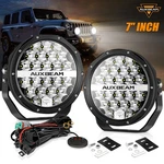 Auxbeam 1PAIR 7"INCH Round Spot Pods Offroad Led Driving Work Lights+wiring. Fixed Price $145.99.