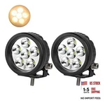 Lightronic Offroad Off-road Led Fog & 3.5" Round Pedestal Mount Spot Beam Amber. Fixed Price $58.96.