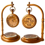 Aladean Brass Table Clock With Compass Romantic Desk - Decorative Vin.... Fixed Price $76.53.