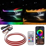 79 Inches Rgb Multicolor Dynamic Scanning Starter Hood Lights, Car Led L.... Fixed Price $38.30.